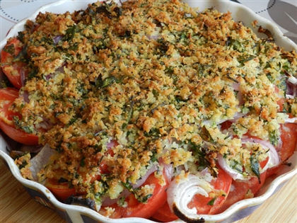 Помидоры под корочкой из пармезана