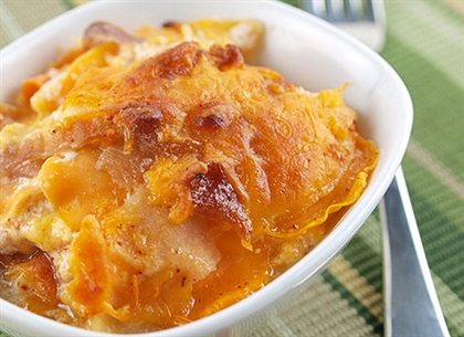 Картофельный гратен с яблоками