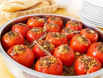 Запеченные помидоры с мясом