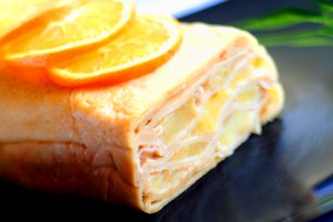 Блинный пирог с яблоками