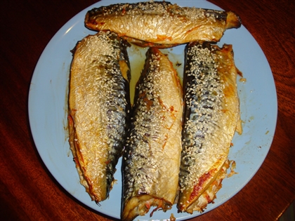 Скумбрия на открытом огне